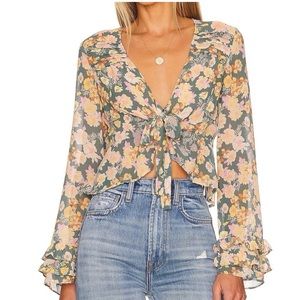 NWT FREE PEOPLE Maybel floral top SZ M